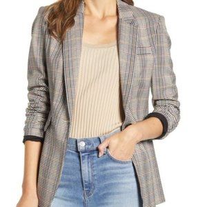 1. STATE NEW Melody Plaid Structured Blazer